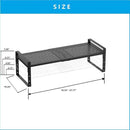 Expandable,Adjustable & Stackable Spice Rack, Cabinet Kitchen Countertop Shelf Organizer,Metal Pantry Storage Shelves - Space-Saving Storage Solution(1Pack/Black/Large) by CozyNest Decor
