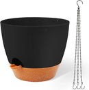 GARDIFE Large Hanging Planter, 12 inch Hanging planters for Indoor. Outdoor Plants, Self Watering Plant Pot, Plant Hanger, Black by GreenHaven Gardens