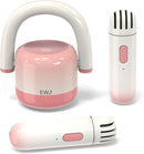 EWA Portable Mini Metal Karaoke Machine, Bluetooth Karaoke Speaker with 2 Wireless Microphones, Ideal Gifts for Girls Boys Family Home Party Birthday Christmas Toys Gifts-(Pink) by TinyTreasures Baby Boutique