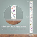 Green Plants Growth Chart for Kids Baby Height Chart Ruler Removable Canvas Wooden Frame Hanging Wall Rulers Measurement Charts for Toddler Room Nursery Decor - 79"X7.9" with Beige Wood by TinyTreasures Baby Boutique