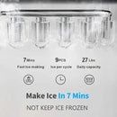 Hot and Cold Water Dispenser with Ice Maker for 5 Gallon Bottle Water Cooler Dispenser Built-in Ice Maker 27 lbs in 24 hrs with Child Safety Lock by CozyNest Decor