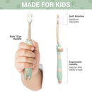 ROARex Vegan Eco Friendly All Natural Kids Toothbrush Made from Plants – Sweet Baby Giraffe | 100% Biodegradable and Compostable | 1% for The Planet Product by CozyNest Decor