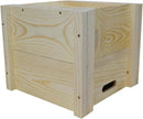 Natural Pine Wooden Plant Box 14 x 14 x 12 Inches Outside Dimensions by GreenHaven Gardens