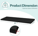 LaVie Home Floating Shelves, 47 Inch Wall Shelf Set of 2, Hanging Shelf with Invisible Brackets, Wall Decor for Bathroom, Bedroom, Living Room, Kitchen Storage,Classic Black by CozyNest Decor