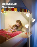White Floor Lamp, 36W Modern Dimmable Standing Lamp 2700-6500K, 3 Rotatable LED Lights Reading Tall Lamp, Touch & Remote Control Floor Lamps for Living Room Bedroom Office by CozyNest Decor