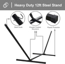 SUNCREAT Portable Hammock with Stand,Heavy Duty Standing Hammock, 450 lbs Capacity, Brown by GreenHaven Gardens