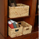 Storage Container, Natural Water Hyacinth Storage Bins Rectangular Basket,Arts and Crafts. by GreenHaven Gardens