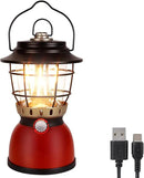 LED Camping Lantern Rechargeable Stepless Dimming Vintage Tent Lamp, 4000mAh Power Bank, IPX5 Waterproof Portable Hanging Camping Tent Light for Camping Hiking Emergency and Power Outage by CozyNest Decor