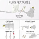 300LIGHTS(2*150L) Warm White Extra-Bright with End Connectors Christmas Decorative Lights 19.44m UL Certified Mini String Light Set Waterproof for Home Garden Holiday Tree Party Patio Wedding by CozyNest Decor