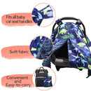 TANOFAR Car Seat Cover Baby, Carseat Covers Baby Boy Girl, Peekaboo Opening Infant Car Seat Cover for Winter, Warm & Cozy, Blue Dinosaur by TinyTreasures Baby Boutique