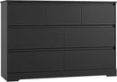 Dresser for Bedroom, Modern Black Dresser, Wood Chest of Drawers Nursery Dressers, with Storage, 7 Drawer Double with Handle Free, Large Storage Organizer for Living Room,White by TinyTreasures Baby Boutique