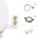 TUSHY Spa Royale Warm Water Bidet Seat Attachment. Self Cleaning Water Sprayer, Adjustable Pressure Nozzle, Angle Control. (Requires Sink Access for Water Temperature Control), Gold Knobs by CozyNest Decor