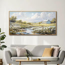 PHAOHUAXM Large Canvas Wall Art For Living Room Wall Decor For Bedroom Flower Watercolour Office Decoration Countryside Scenery Wall Picture Printing Art Painting Home Decor 30x60 In Wood Framed by CozyNest Decor