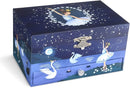 Jewelkeeper Girl's Ballerina Musical Jewelry Storage Box with Pullout Drawer, Glitter Design, Swan Lake Tune Blue by TinyTreasures Baby Boutique