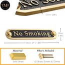 No Smoking Brass Door Sign. Traditional Style Home Décor Wall Plaque Handmade By The Metal Foundry UK. by CozyNest Decor