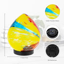 Table Solar Lantern Outdoor Waterproof LED 6.7" Glass Solar Garden Lights Table Solar Lamp for Indoor Patio Porch Yard Decor Gardening Gifts for Women(Red Yellow) by GreenHaven Gardens