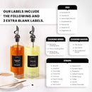 Molimoli Oil and Vinegar Dispenser with Metal Pour Spout, Weighted Pourer, Glass Bottle Dispenser for Kitchen, Olive Oil Cruet, Glass Olive Oil Bottle | 500ml, Set of 2 by CozyNest Decor
