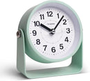 Analog Alarm Clock, Silent Non-Ticking Quartz Movement, Battery-Operated with Snooze & On-Demand Light, Easy to Set Gentle Wake Bedside Desk Clock, Ideal for Home, Travel, Office (Green) by CozyNest Decor