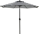 Sunnyglade 9' Patio Umbrella Outdoor Table Umbrella with 8 Sturdy Ribs (Black and White) by GreenHaven Gardens
