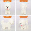 CU-MATE Interactive Maltese Simulation Dog-Realistic Puppy Electronic Toy Dog with Walking/Barking/Wagging Tail/Talking- Robotic Pet Toy Present Gift for Toddler Girls Boys by TinyTreasures Baby Boutique