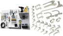 Wall Control 4 ft. Metal Pegboard Organizer - Standard Tool Storage Kit & Deluxe Hook Assortment for Slotted Tool Board - White by GreenHaven Gardens