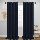 Easy-Going Blackout Curtains for Bedroom, Solid Thermal Insulated Grommet and Noise Reduction Window Drapes, Room Darkening Curtains for Living Room, 2 Panels (52x96 in,Navy) by CozyNest Decor