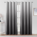 HOMEIDEAS Grey Gray Ombre Blackout Curtains 52 X 96 Inch Length Gradient Room Darkening Thermal Insulated Energy Saving Grommet 2 Panels Window Drapes for Living Room, Bedroom by TinyTreasures Baby Boutique