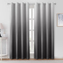 HOMEIDEAS Grey Gray Ombre Blackout Curtains 52 X 84 Inch Length Gradient Room Darkening Thermal Insulated Energy Saving Grommet 2 Panels Window Drapes for Living Room, Bedroom by TinyTreasures Baby Boutique