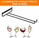 uxcell 5Pcs Wine Glass Rack, 10.43 Inch Iron Wine Glasses Rack Under Cabinet Stemware Rack - Wall Mountable Wine Glass Holder Storage Hanger for Bars Coffee Restaurants Kitchens, Black by CozyNest Decor