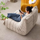 Modern Living Room Chair, Big Bean Bag Adult Floor Sofa, Togo Recliner Memory Foam Lazy Couch Suitable Balcony for Fireside Chair (Yellow) by CozyNest Decor