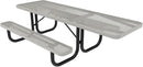 Coated Outdoor Furniture Heavy-Duty Portable ADA-Compliant Outdoor Picnic Table, Expanded Metal Patio Dining Furniture Made in America (8ft Rectangular, One-Side Handicap, Textured Grey) by GreenHaven Gardens