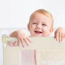 welspo 70 Inches Bed Rail for Toddlers Fold Down Safety Baby Bed Guard Swing Down Bedrail for Convertible Crib, Kids Twin, Double, Full Size Queen & King Mattress, Beige [Upgraded] (1 Pack) by TinyTreasures Baby Boutique