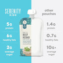 Serenity Kids 7+ Months World Explorers Baby Food Pouches Puree Made with Ethically Sourced Meats & Organic Veggies - 3.5 Ounce BPA-Free Pouch - Beef Kebab - 12 Count Meat Baby Food by TinyTreasures Baby Boutique