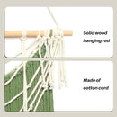 JONKASIPA Macrame Wall Hanging Bohemian Handmade Leaf Feather Wall Art Decorations, Green fringe Chic Home Decor for Apartment Dorm Living Room Bedroom