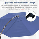 Grand patio 12FT Outdoor Offset Umbrella with Base & Cover Patio Aluminum Round Cantilever Umbrella for Garden Deck Poolside (Navy Blue, 12 FT) by GreenHaven Gardens