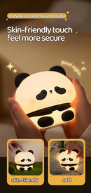 ATSUI Cute Panda Night Light, LED Squishy Novelty Animal Night Lamp, Food Grade Silicone, 3 Level Dimmable Rechargeable Nursery Nightlight for Breastfeeding Toddler Baby Kids, Cute Gifts for Kids by TinyTreasures Baby Boutique