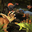 3D Dinosaurs Painting Kit with 12 Dinos for Kids Age 3-15, Arts and Crafts Kits Drawing Toys with Dinosaurs Set Creativity Gifts for Boys and Girls by TinyTreasures Baby Boutique