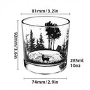Old Fashioned Whiskey Glasses, Stemless Wine Glasses with Gift Box, 10Oz Rocks Glass for Scotch Cocktail Bourbon Vodka Liquor, Unique Gifts for Dad, Husband, Father's Day, Anniversary by CozyNest Decor