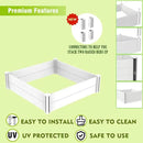 4'x4' White Vinyl Raised Garden Bed Kit, Outdoor Above Ground Garden Box for Growing Vegetables, Flowers, Herbs, DIY Gardening, Whelping Pen and More by GreenHaven Gardens
