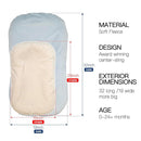 Baby Lounger - Snuggle Cozy Me Infant Lounger for Newborns | Flannel Cover, Breathable Soft, Portable Awake-Time Pad, Essential Baby Gift-Blue by TinyTreasures Baby Boutique