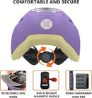 Kid Bike Helmets for Boys and Girls | Fit Head 51-54cm Circumference | CPSC & NTA-8776 Dual Certified | Multi-Sport Helmets with LED Lights, Magnetic Buckle, Detachable Visor by TinyTreasures Baby Boutique