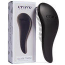 Crave Naturals Biggie Glide Thru Hair Brush - Detangler Brush for Curly, Straight, Wet or Dry Hair - Gentle Detangling Brushes for Adults, Kids, Toddlers - Hair Accessories for Women, 8.4x3.4 - Black by TinyTreasures Baby Boutique