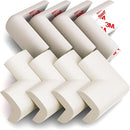 8-Pack Baby Proofing Corner Protectors, Furniture Corner and Edge Safety Bumpers, Soft Rubber Foam Cushion Covers, 3M Taped Corner Protector, Baby Child Proofing Pads, Table Protector, White by TinyTreasures Baby Boutique