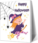 Halloween Baby Keepsake Gift, Baby's First Halloween Footprint Art on 7.8x9.8 Inch Canvas for Desktop Display, Baby Shower Photo Prop by TinyTreasures Baby Boutique
