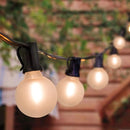 50Ft LED Outdoor Patio String Lights - Waterproof Globe Lights with 52 Shatterproof Frosted Bulbs, Connectable for Wedding, Party, Christmas & Garden Decor, Black Wire by TinyTreasures Baby Boutique