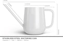 Metal Watering Can for Indoor Houseplants Outdoor Garden Long Sprout Water Can for Succulents Herb Bonsai Modern Garden Tool 33.8oz/1000ml (Brilliant White) by GreenHaven Gardens