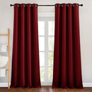 NICETOWN Blackout Curtain Panel Grommet - Home Decorations Thermal Insulated Solid Grommet Top Blackout Living Room Panels/Drapes for Gift (Burgundy Red, 1 Pair, 46 x 90-Inch) by TinyTreasures Baby Boutique