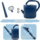 2 Gallon Watering Can, Outdoor Watering Can for Plants, Garden Water Can with Removable Long Spout and Stainless Steel Sprinkler Head, Large Water Can for Greenhouse (Dark Blue, 2 Gallon) by GreenHaven Gardens
