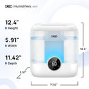 Dreo 6L Top Fill Humidifiers for Bedroom, 60H Runtime 28 dB Quiet Supersized Cool Mist Air Humidifiers for Large Room, Baby Nursery, Plant, Indoor, Night Light, Easy to Clean, Precise Humidity Control by TinyTreasures Baby Boutique