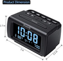 DreamSky Alarm Clock Radios for Bedrooms with Battery Backup, Large Big Numbers with Brightness Dimmer, USB Port, Bedside Digital FM Radio with Sleep Timer, Temperature, Adjustable Volume, Snooze by TinyTreasures Baby Boutique